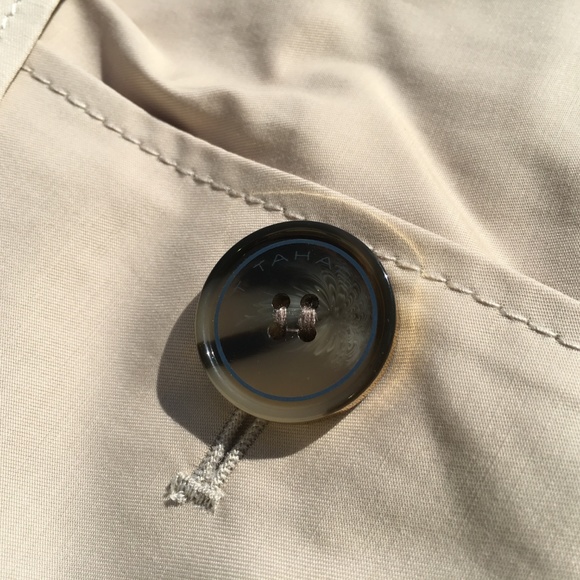 Tahari Stella Ruffled Trench Coat - Picture 5 of 8